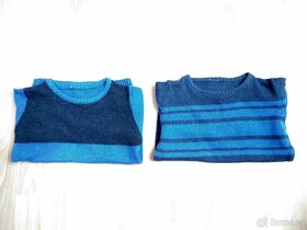 Modré svetříky pro dvojčata od 4 let - 3