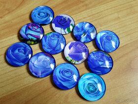 sada magnetky modré růže dárek dekorace - 3