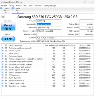 SSD  Samsung 870 EVO 250GB - parkrat pouzity - 3