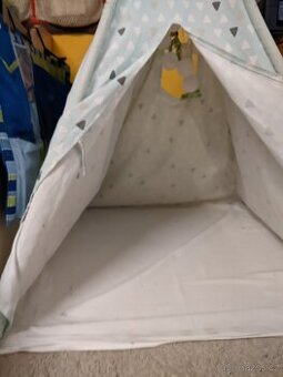 Dětské  bavlněné teepee  s podlážkou, výška 162cm - 3
