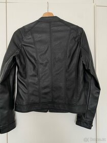 Černá koženková bunda - 3