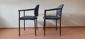 6 ks kancelářská/jídelní židle s područkami textil/plast - 3