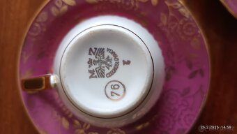Karlovarská porcelán - šálky s podšálky - 3