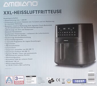Fritéza horkovzduch, 1650W,nová nepoužitá, 3r.zár - 3