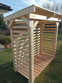 Dřevník 2x2x1 m masiv - 3