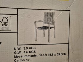 LIVARNO home Stohovatelná židle Valencia, šedá/hnědá - 3
