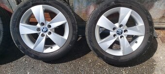 Alu kola 5x100 r15 orig.Škoda s pneu 195/55R15 - 3