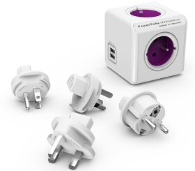 Cestovní adaptéry Powercube violet - 2 ks - 3