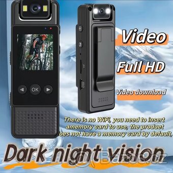 1080P FHD akční kamera, 180° úhel otáčen NOVÁ - 3