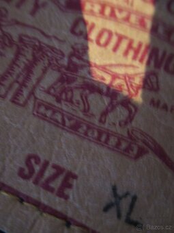 Pánská modrá riflová retro bunda original Levis -XL - 3