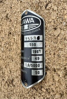 Jawa 50 550 555 pionýr - výrobní štítky - 3