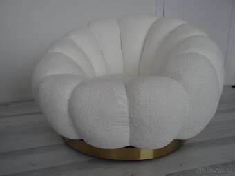 Otočné křeslo BIZZOTTO Florel bílé - 3