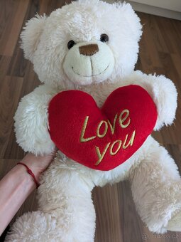 Plyšový medvěd Love You srdce - 3