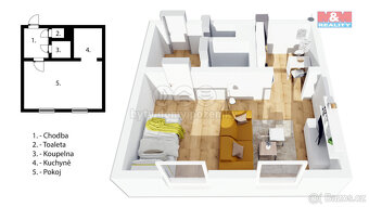 Prodej bytu 1+kk, 33 m², Jesenice, ul. V Lázních - 3