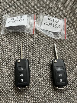 klíče k WV, ŠKODA, SEAT, AUDI s planžetou / komplet - 3