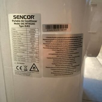 Prodám mobilní klimatizaci SENCOR MT9020C - 3