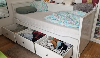 Rozkládací postel Hemnes i s matrací - 3