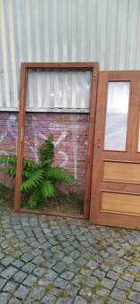 Vchodové dveře masiv borovice izolační dvojsklo - 3