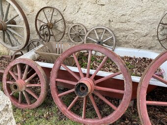 loukoťová kola stará loukoťová kola dekorace pluh za koně - 3