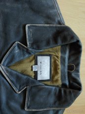 Dlouhý kožený kabát nový - 3