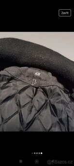 Pánský černo šedý kabát na knoflíky a zip - 3