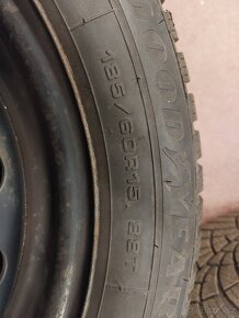 Sada zimních pneu 4 kusy včetně plechových disků - 3