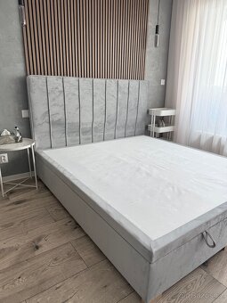 Postel manželská - šedý samet - 3