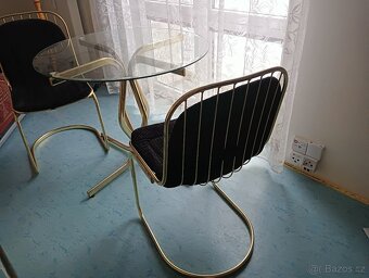 Skleněný stůl+2 židle - 3