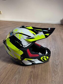 Motokrosová helma černozelená reflex - 3
