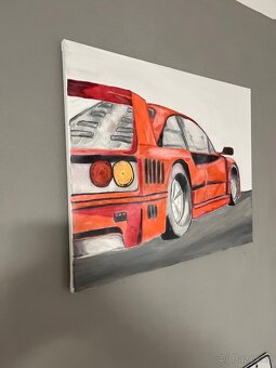 malba Ferrari F40 – ručně malovaný obraz - 3