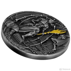 LUCIFER Angels and Demons 2 Oz Silver Coin - jen 500 ks - 3