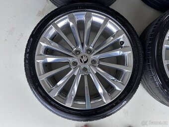 Alu sada kol Trinity 5x112 R19, cololeštěné, chrom + pneu - 3