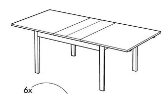 bílý kuchyňský stůl IKEA BJURSTA model 21198 - 3