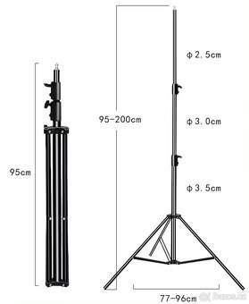 Bi-Color Studiové světlo 100W se stativem a 2 softboxy - 3