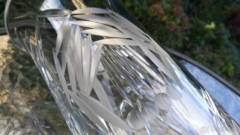 Starožitná bohatě broušená VÁZA - 29cm - 3