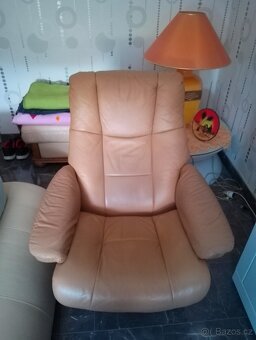 LUXUSNÍ ZNAČKOVÉ KOŽENÉ KŘESLO STRESSLESS - 3