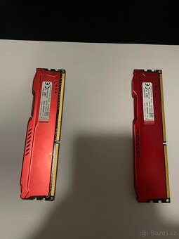HyperX Fury DDR3 RAM 8 GB (2x4 GB) 1866 MHz - červené moduly - 3