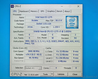 pracovní stanice Xeon E3-1275 V5 4C/8T, 32GB RAM, BT - 3