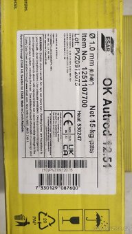 Svařovací drát ESAB OK AUTROD 12.51 1.0 mm na FAKTURU - 3