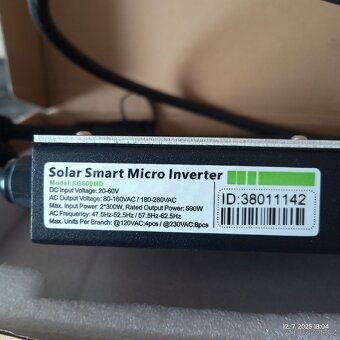Solarni balkonovy stridac 590W - 3