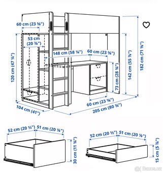 Detska postel ikea smastad - 3