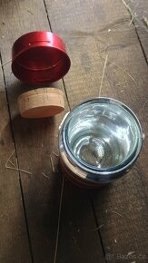 Retro hliníková termoska červená - 3