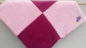 3-dílný teplý set do kočárku 100x100 cm růžová - 3