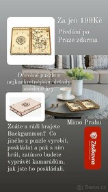 Backgammon Short - 3D drevene puzzle - 3