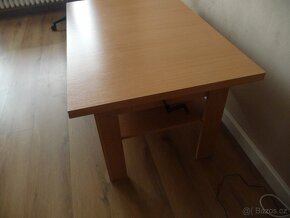 Konferenční stolek, TV stolek, sedačka, police Ikea, DVD/CD - 3