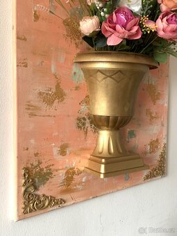 Akrylový můj Handmade obraz s květinami 100x70 - 3