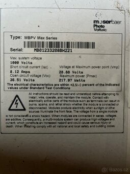 3 kusy FV panelů 200-250W - 3