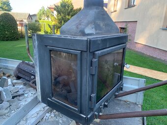 prosklená litinová krbová vložka - 3