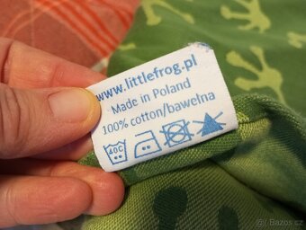 Šátek na nošení dětí Little Frog Kiss the Green Frog vel 5 - 3