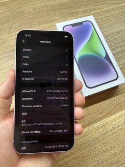 iPhone 14, 128GB, Purple - 100 stav - 3